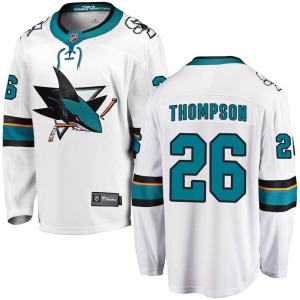 Breakaway Fanatics Branded Youth Jack Thompson White Away Jersey - NHL San Jose Sharks