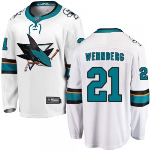 Breakaway Fanatics Branded Youth Alexander Wennberg White Away Jersey - NHL San Jose Sharks
