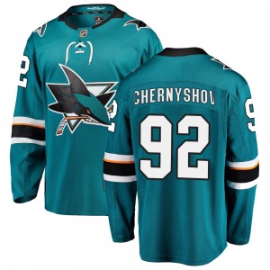 Breakaway Fanatics Branded Youth Igor Chernyshov Teal Home Jersey - NHL San Jose Sharks