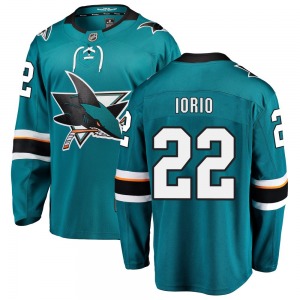 Breakaway Fanatics Branded Youth Vincent Iorio Teal Home Jersey - NHL San Jose Sharks