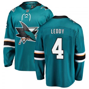 Breakaway Fanatics Branded Youth Nick Leddy Teal Home Jersey - NHL San Jose Sharks