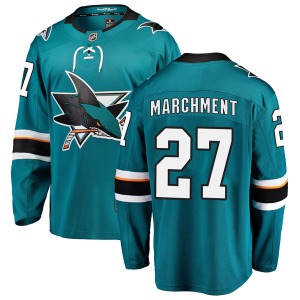 Breakaway Fanatics Branded Youth Bryan Marchment Teal Home Jersey - NHL San Jose Sharks