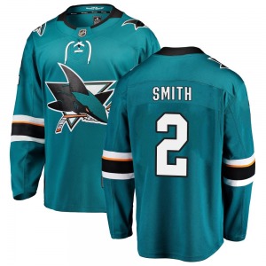 Breakaway Fanatics Branded Youth Will Smith Teal Home Jersey - NHL San Jose Sharks