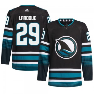 Authentic Adidas Adult Gannon Laroque Black Alternate Primegreen Jersey - NHL San Jose Sharks