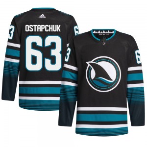 Authentic Adidas Adult Zack Ostapchuk Black Alternate Primegreen Jersey - NHL San Jose Sharks