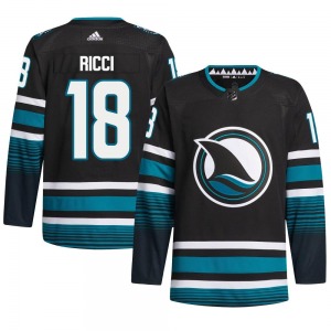 Authentic Adidas Adult Mike Ricci Black Alternate Primegreen Jersey - NHL San Jose Sharks
