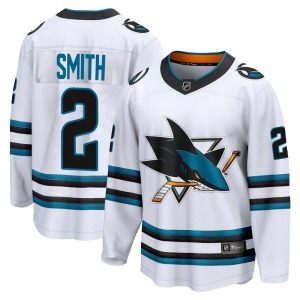 Breakaway Fanatics Branded Adult Will Smith White Away 2nd Jersey - NHL San Jose Sharks